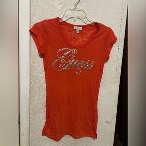 Guess Women's Sparkling Red Tee